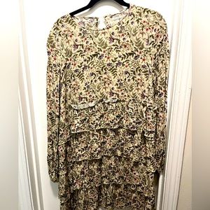 Urban Outfitters floral ruffled mini dress